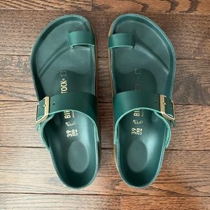 Birkenstock Green Natural Leather Ciney Sandals